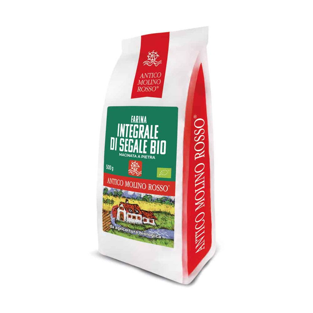 Farina Biologica di Segale Integrale MACINATA A PIETRA 500 g - Antico Molino Rosso
