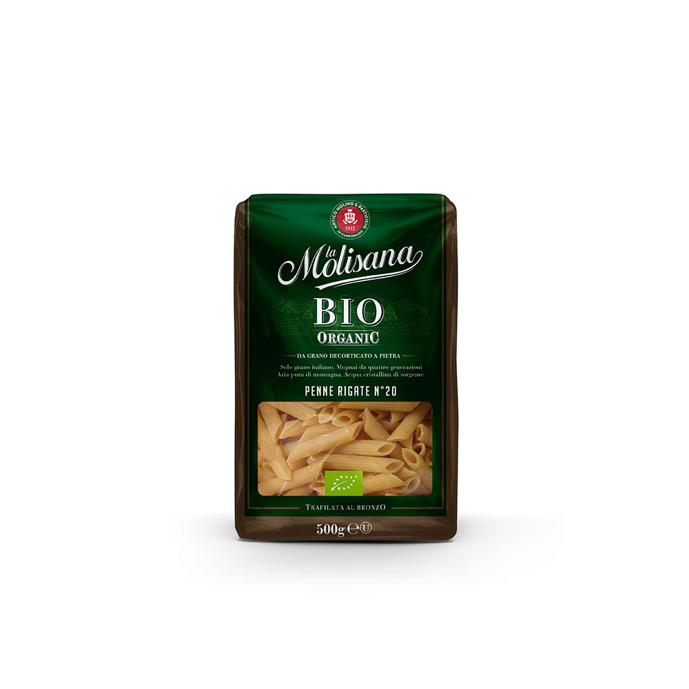 Penne Rigate Biologiche, Pasta di Semola di Grano Duro Trafilata al Bronzo 500 g Bio - La Molisana