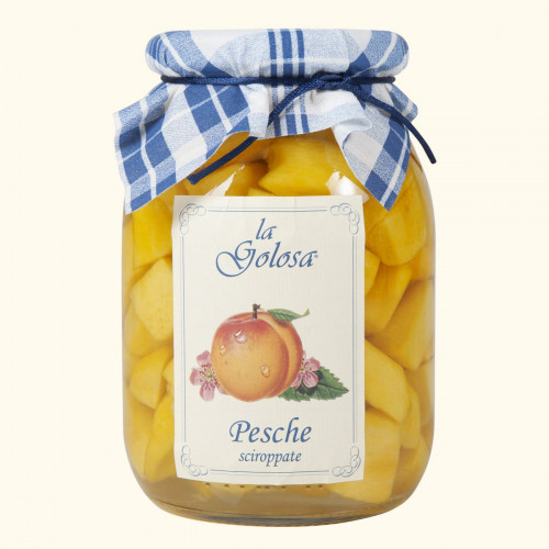 Pesche Sciroppate a pezzi 1000 g - La Golosa