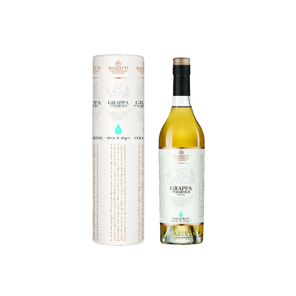 Grappa di Barolo Riserva, Collezione Storie di Vitigno 70 cl - Confezione Astucciata - Mazzetti Altavilla