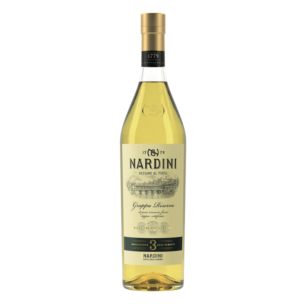 Grappa Riserva Invecchiata 3 anni in botte di pura vinaccia fresca 70 cl - Nardini
